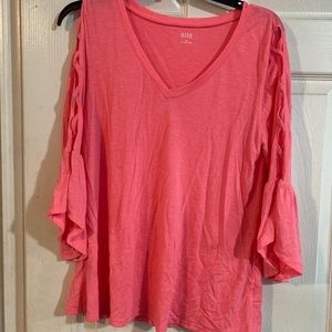 Ana cold shoulder flutter sleeve top never worn